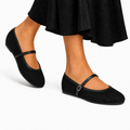 Zoey - Women's Black Embroidery Pump
