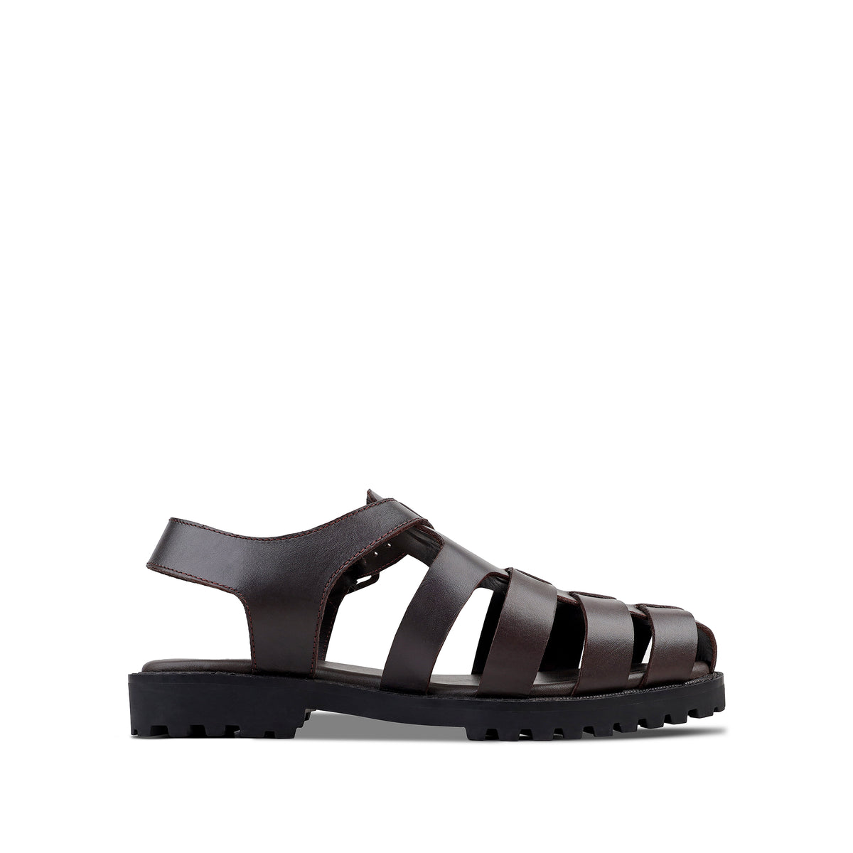 Balmo - Men's Dark Brown Calf Leather Sandal