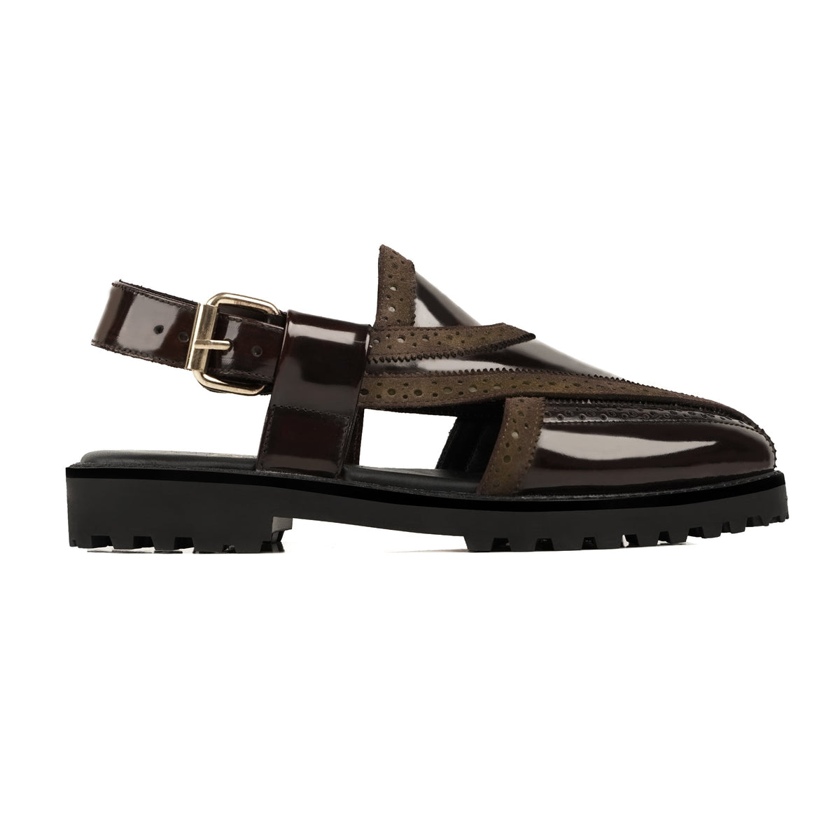 Musina - Dark Brown Box Leather Sandal