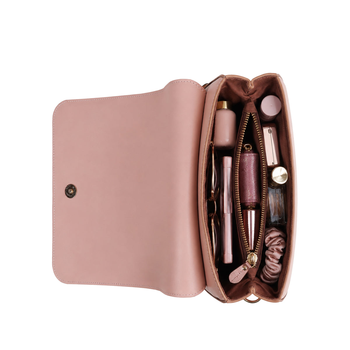 Alice  -  Women's Light Pink Leather Handbag