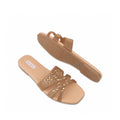 Freya - Women's Champagne Hand Set Crystals Slipper
