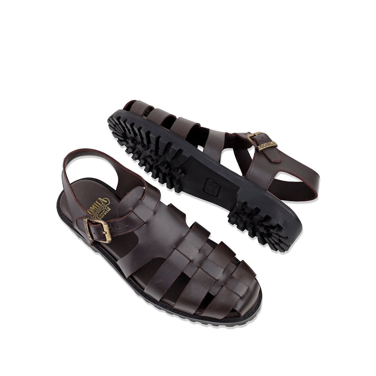 Balmo - Men's Dark Brown Calf Leather Sandal