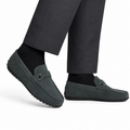 Clint- Men's Grey Suede Leather Driver