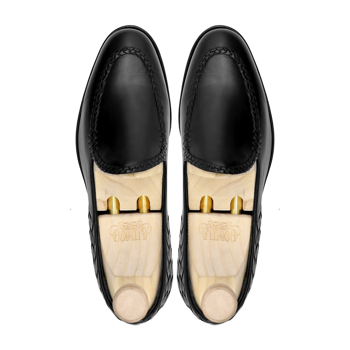 Ivanovic - Men's Black Calf and Hand Woven Calf Leather Loafer