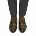 Trent - Men's Burnished Green Calf Leather & Suede Boot