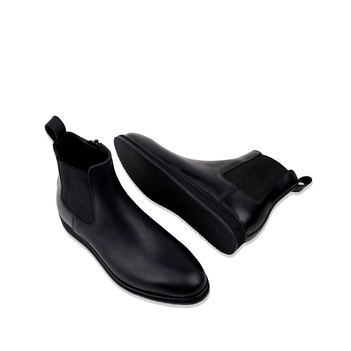 Kian -  Children's Black Pullup Leather Chelsea