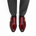 Clyde - Men's Oxblood Calf Leather Goodyear Welted Bespoke Double Monkstrap
