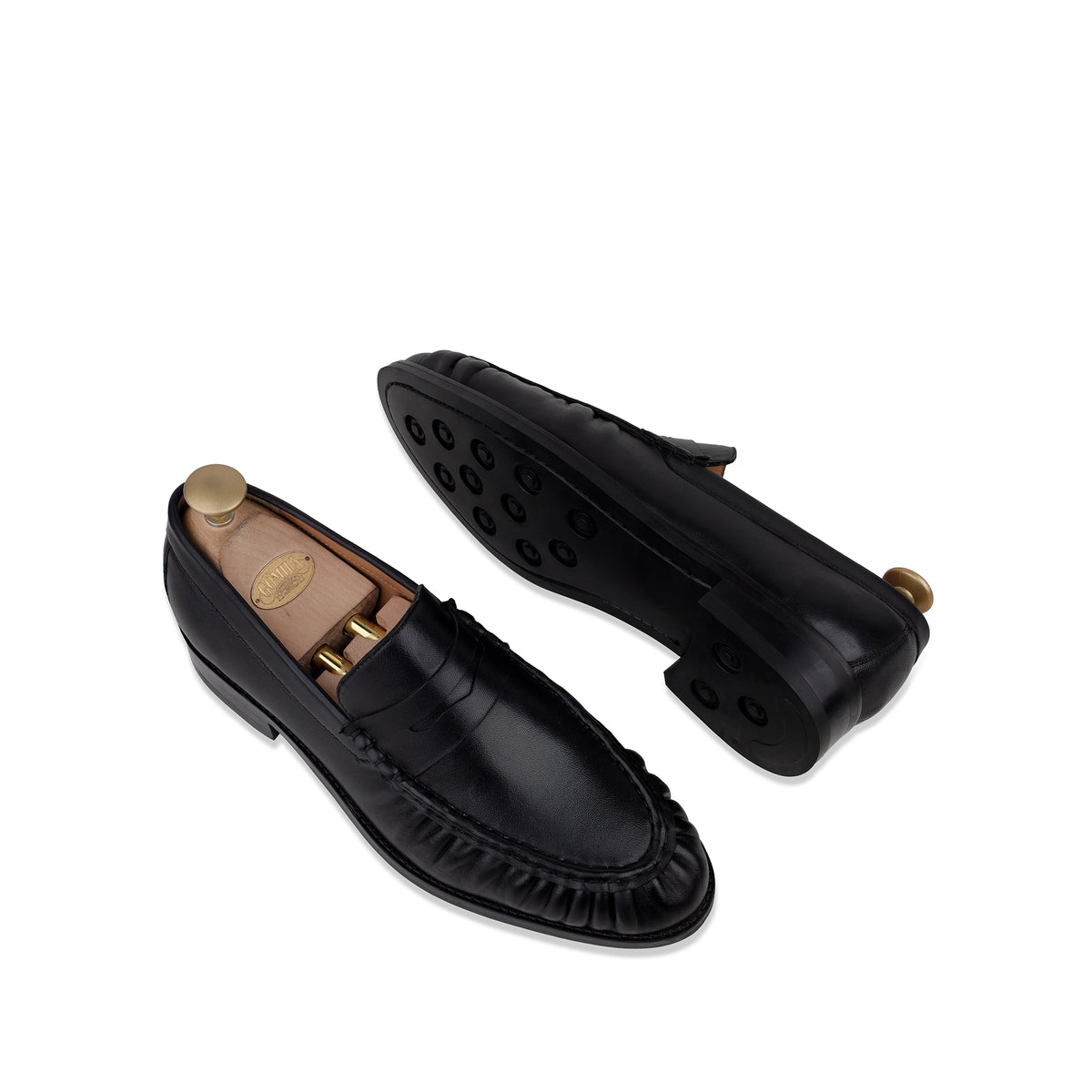 Alexis - Men's Black Sheep Skin Leather Loafer