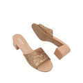 Isabel  - Women's Champagne Hand Set Crystals 50mm Heels