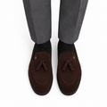 Gavin - Men's Dark Brown Suede Leather Casual