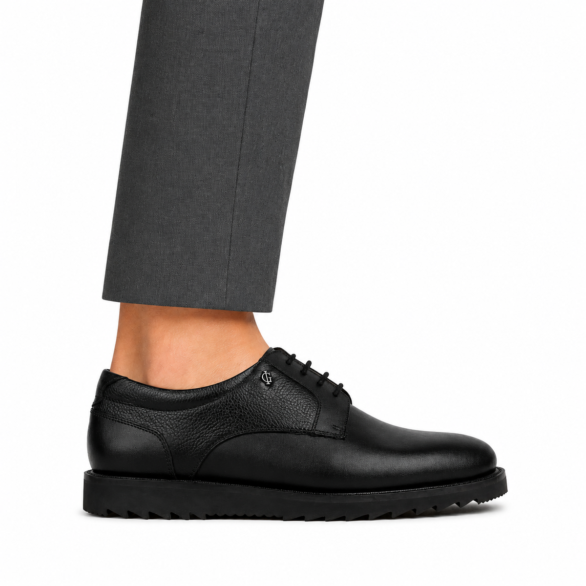 Mark - Men's Black Milled Leather Sneaker