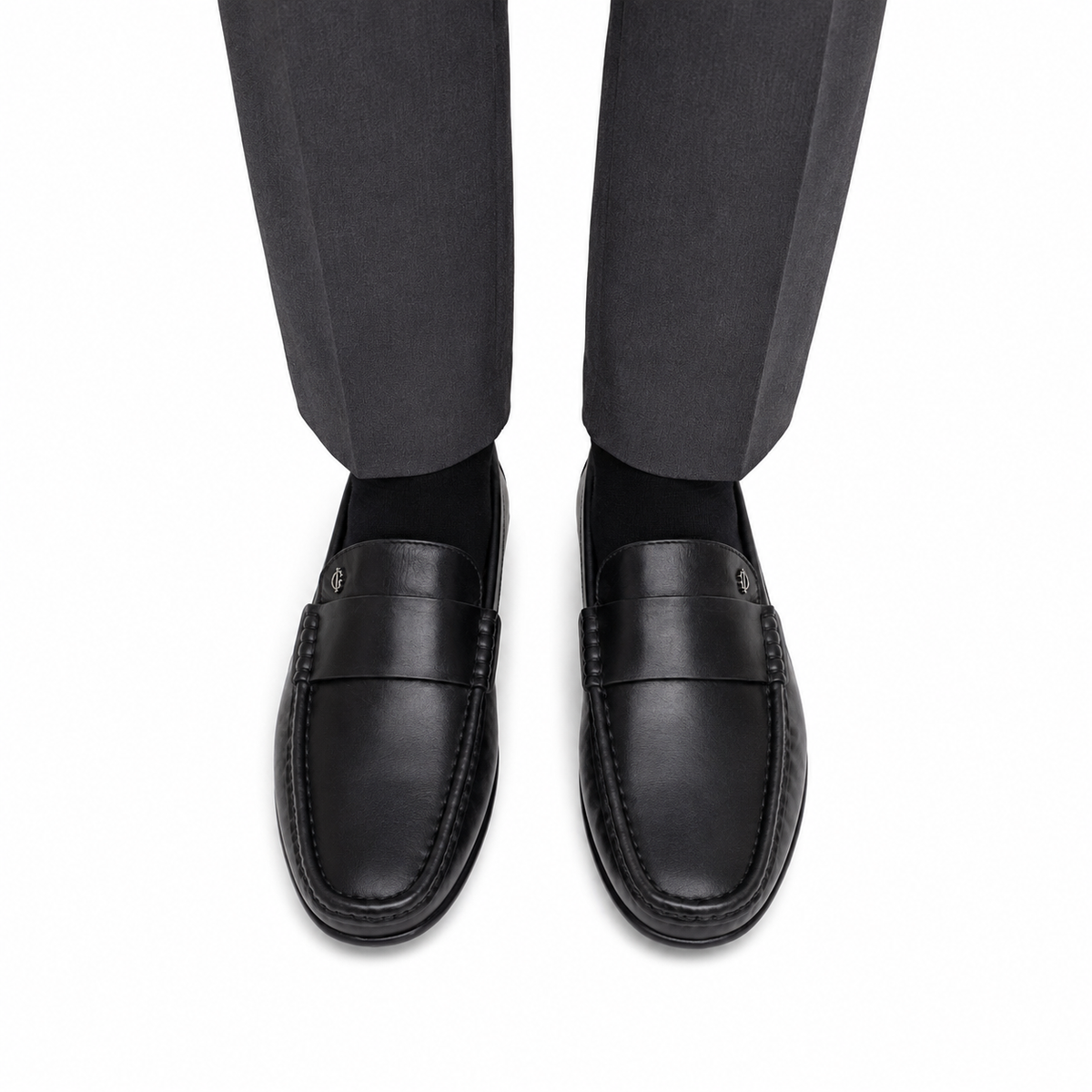 Corey - Men's Black Calf Leather Driver