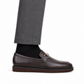 Bodie - Men's Dark Brown Milled Leather Casual