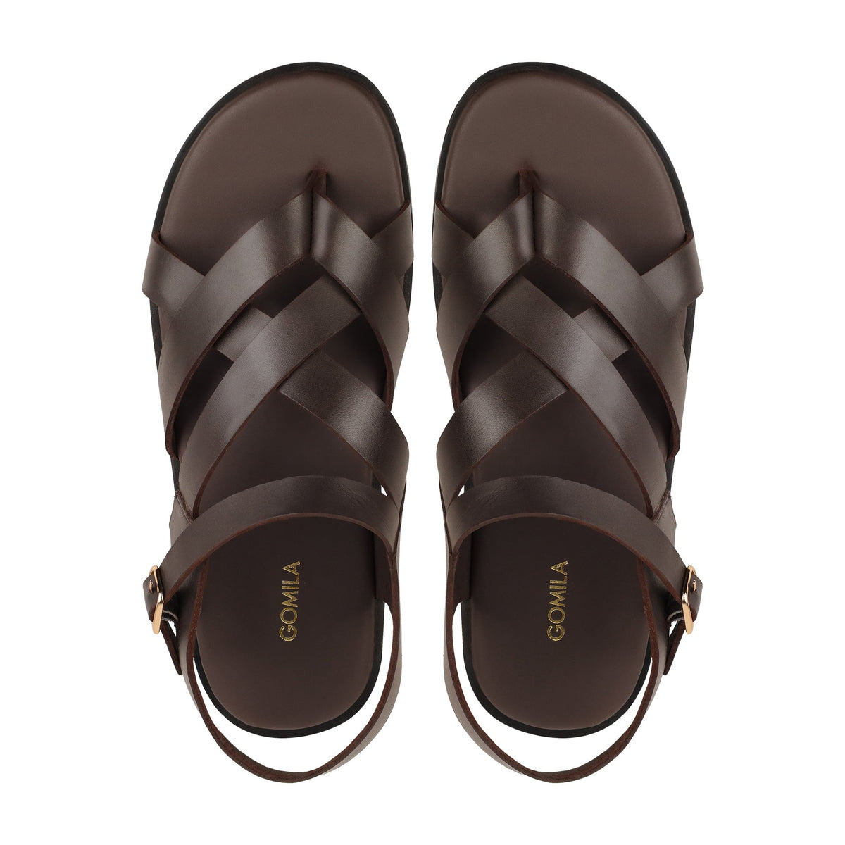 Elian - Men's Brown Calf Leather Sandal