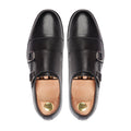 Banzu - Men's Black Calf Leather Double Monkstrap