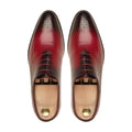 Yori - Men's Red Patina Calf Leather Wholecut Shoe