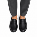 Otto - Men's Black Milled Leather Sneaker