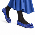Cora - Ladies Blue Fuchsia Leather Pump