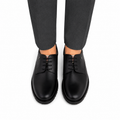 Mark - Men's Black Milled Leather Sneaker