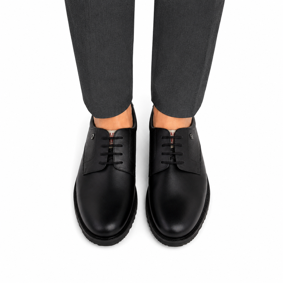 Mark - Men's Black Milled Leather Sneaker