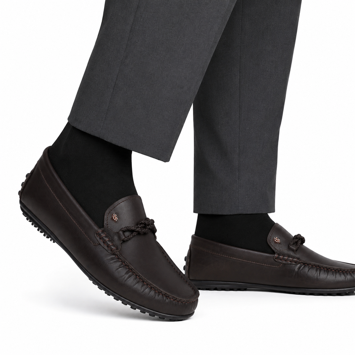Doyle - Men's Dark Brown Calf Leather Driver