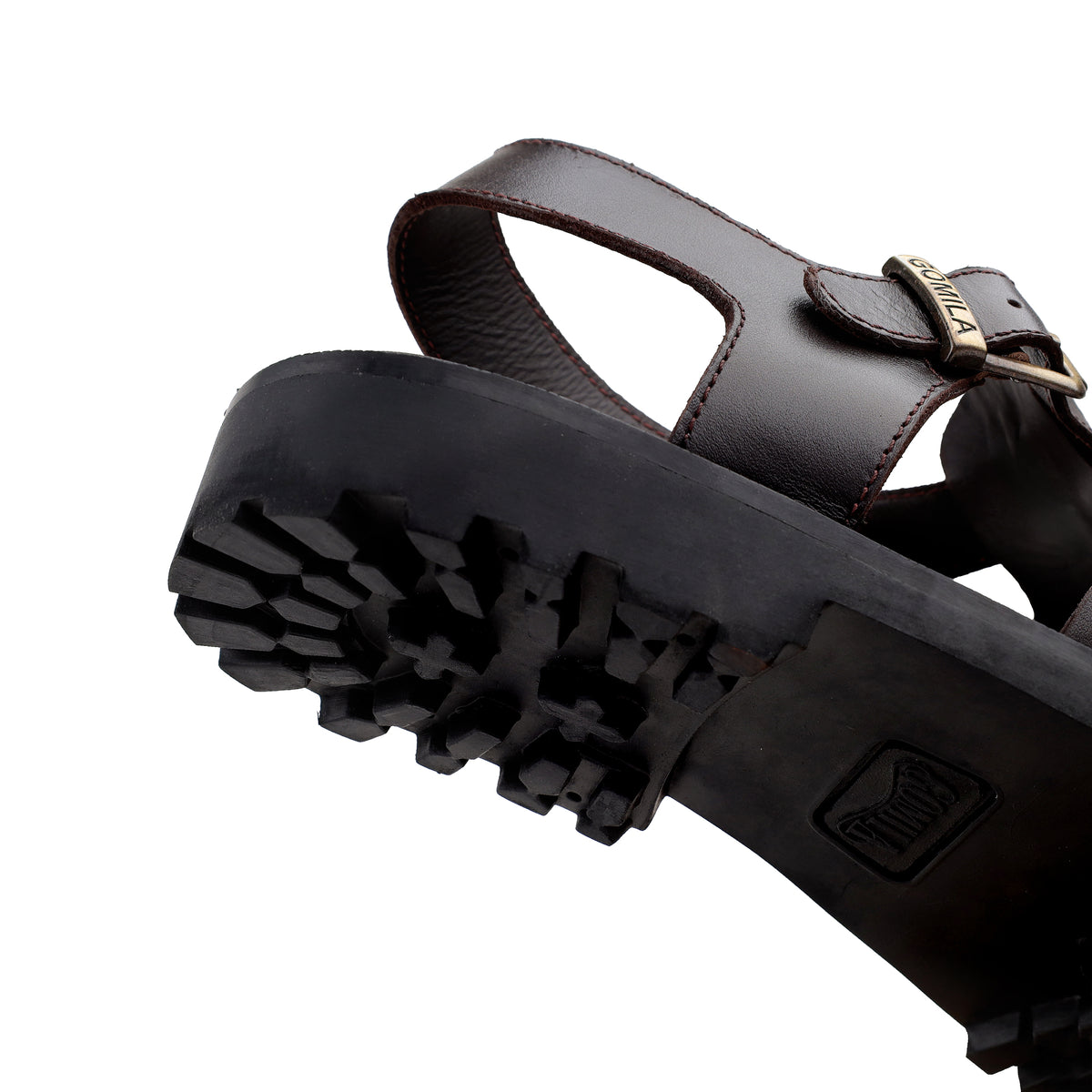Balmo - Men's Dark Brown Calf Leather Sandal
