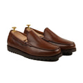 Wanderlust - Men's Brown Pe bble Grain Leather Loafer