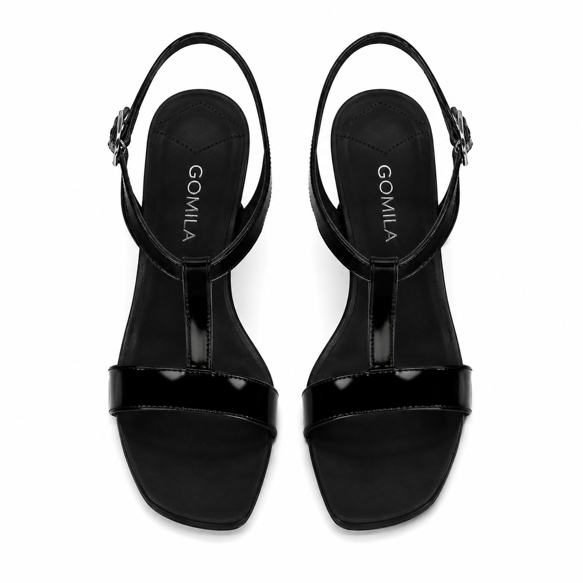 Coco - Women's Black Strapped Heels