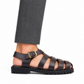 Balmo - Men's Dark Brown Calf Leather Sandal
