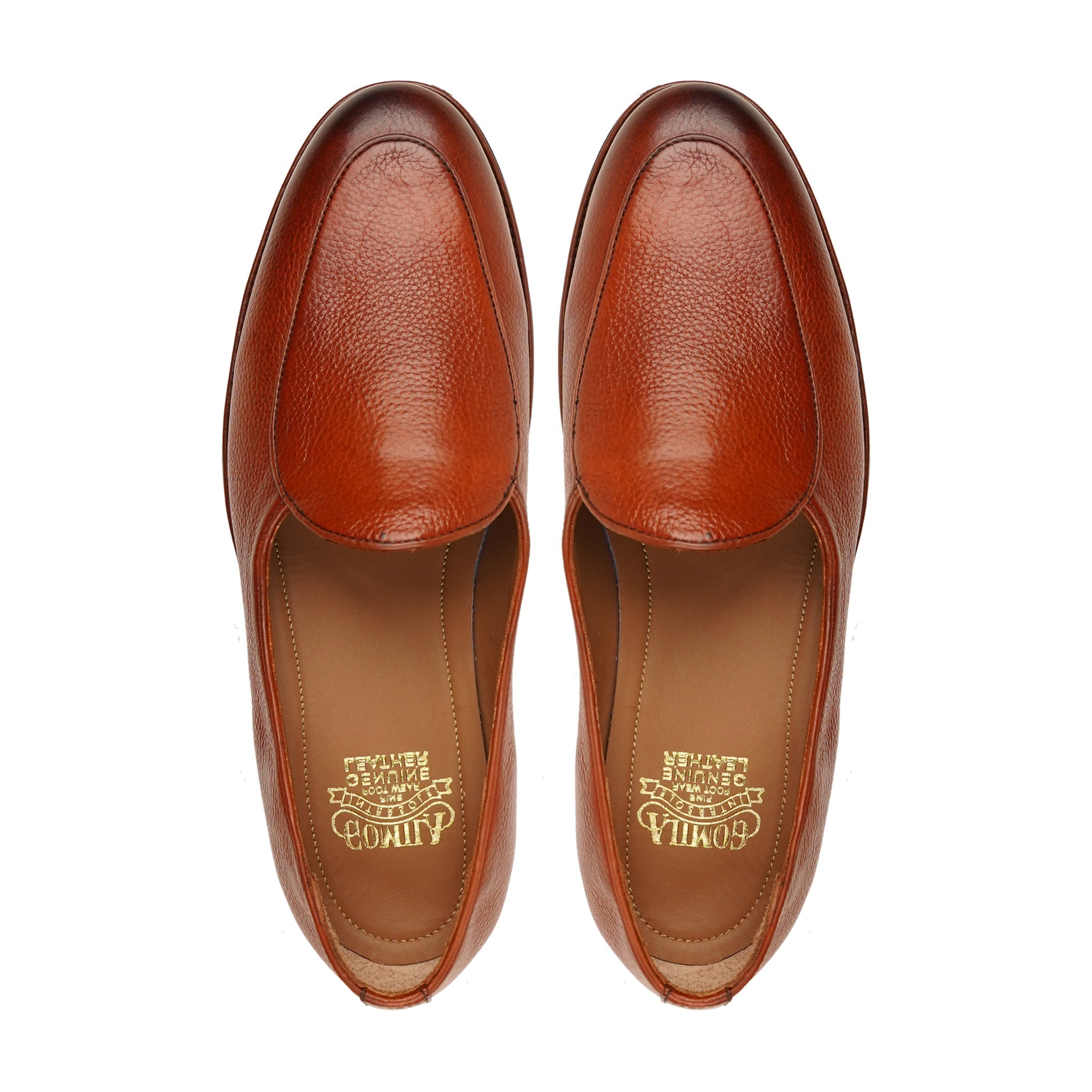 Vintage - Men's Tan Pebble Grain Leather Loafer