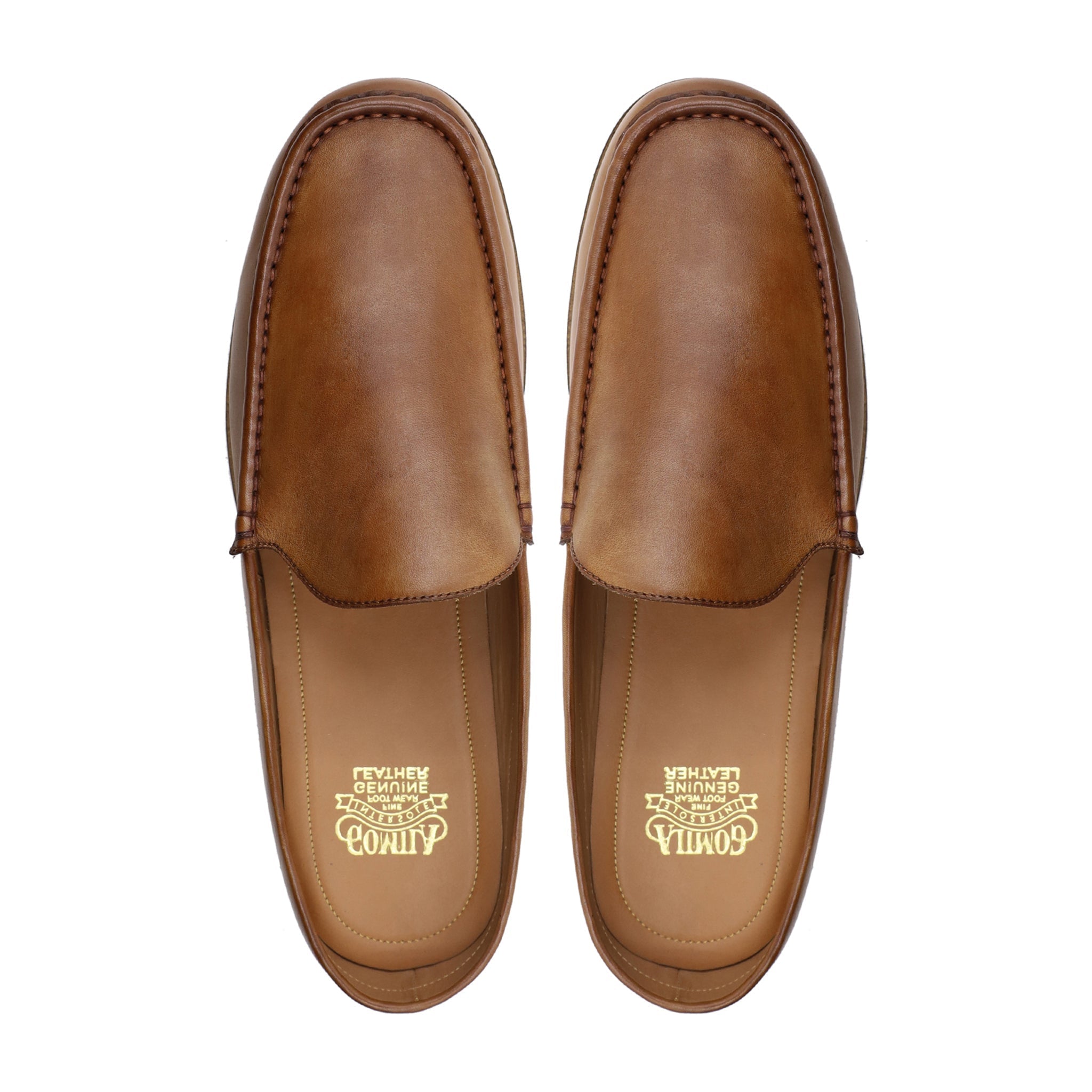 Lebanon - Men's Light Brown Calf Leather Slipper
