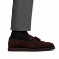 Gavin - Men's Dark Brown Suede Leather Casual