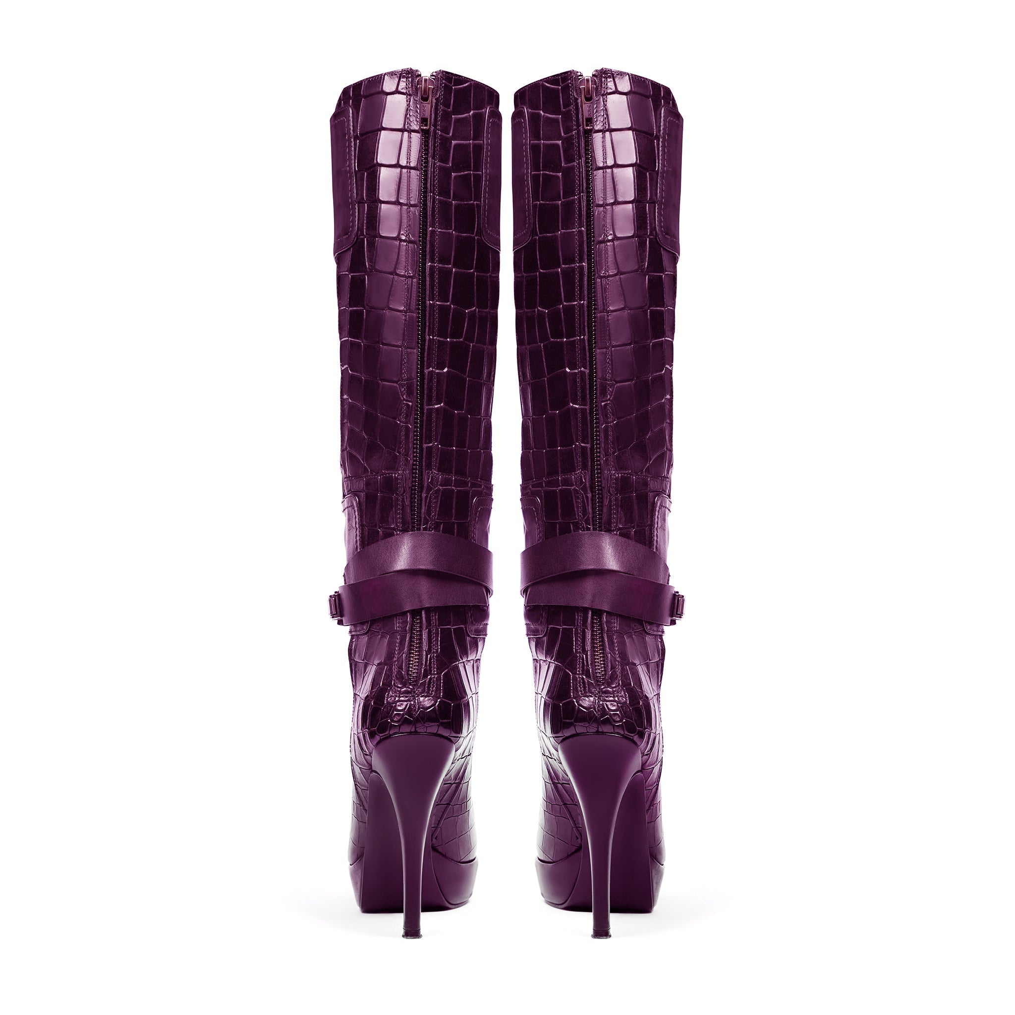 Beja - Ladies Light Purple Calf Leather Long Boot – Gomila Intersole