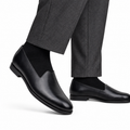 Dion - Men's Black Crust Leather Loafer