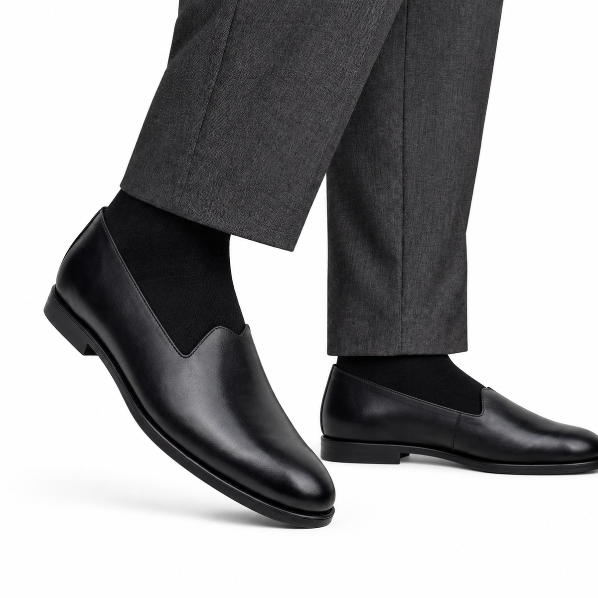 Dion - Men's Black Crust Leather Loafer