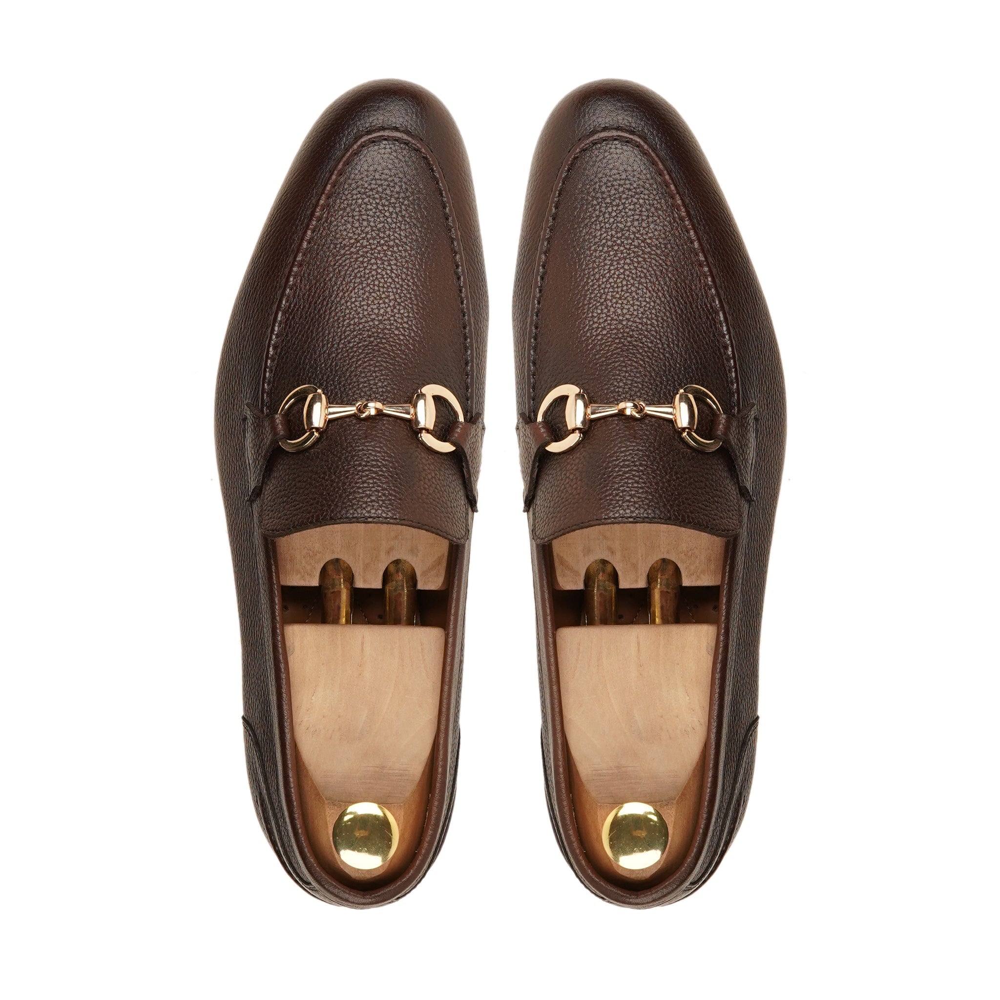 Parma - Men's Dark Brown Pebble Grain Leather Loafer