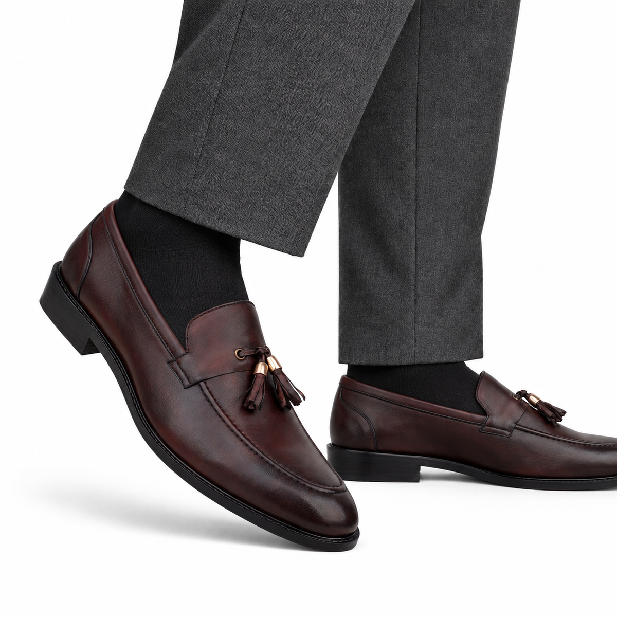 Lukas - Men's Brown Patina Calf Leather Loafer
