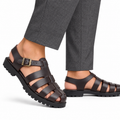 Balmo - Men's Dark Brown Calf Leather Sandal