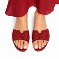 Skye - Women's Oxblood Rhinestone Slipper