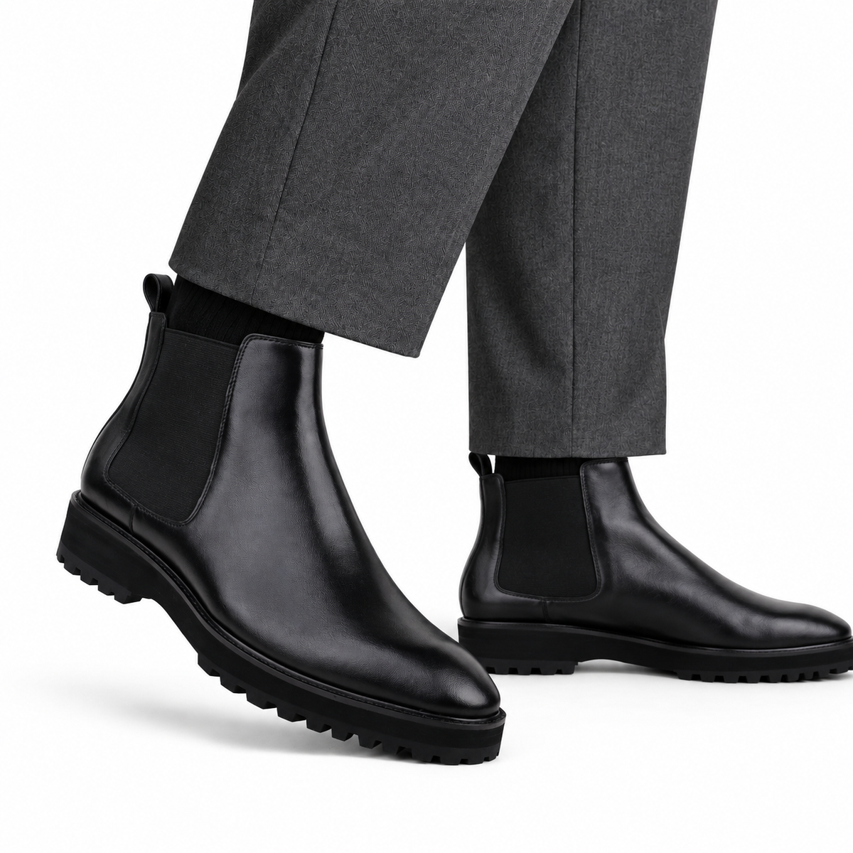 Casey  - Men's Black Calf Leather Chelsea Boot