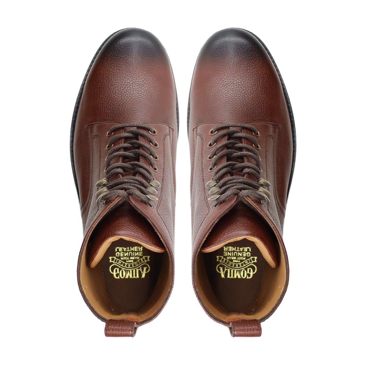 Logon - Men's Oxblood Pebble Grain Leather Boot