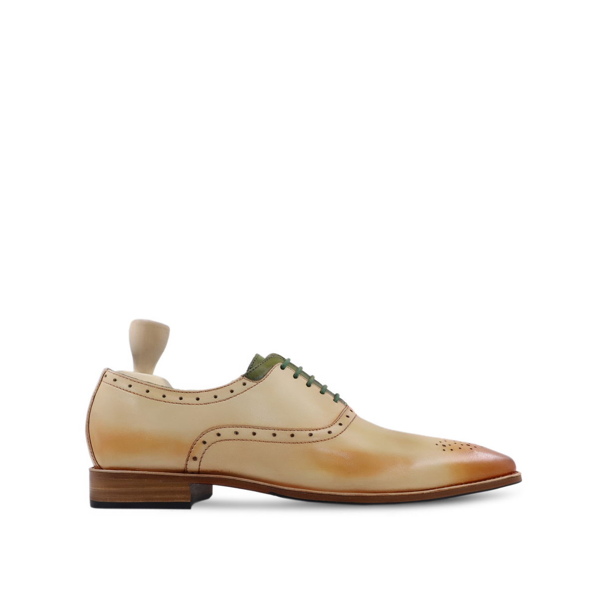 Ashby - Men's Burnished Tan Beige Calf Leather Oxford Shoe