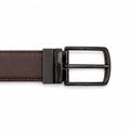 Avex - Men's Black and Dark Brown two Side Calf Leather Belt