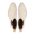 Ayami - Men's White Kid Suede Chelsea Boot