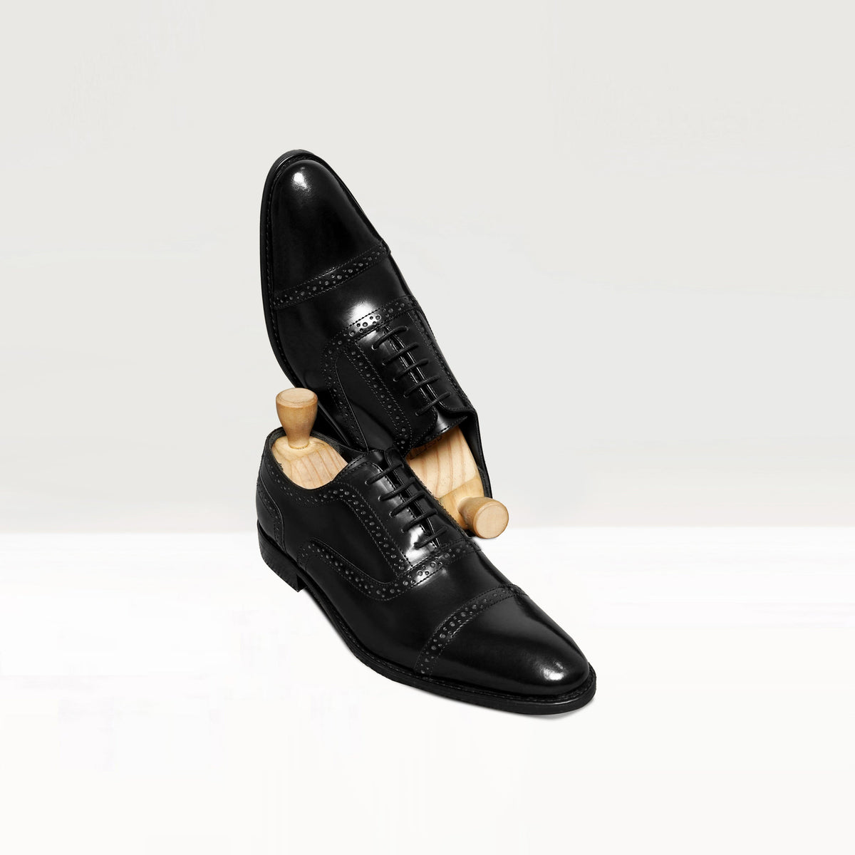 Katsu - Men's Black Box Leather High Shine Oxford Shoe