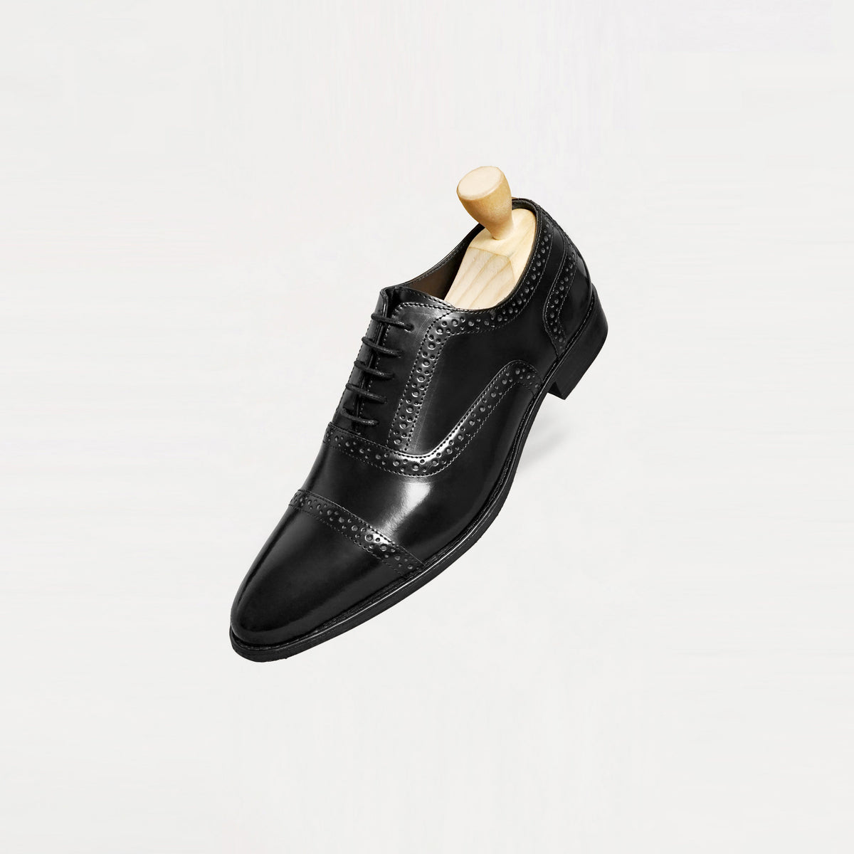 Katsu - Men's Black Box Leather High Shine Oxford Shoe