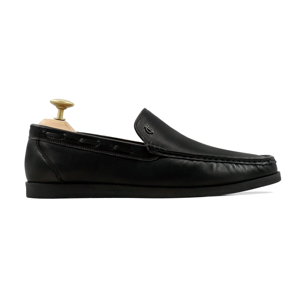 Balon - Men's Black Calf Leather Loafer Shoe