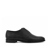 Bauska - Men's Black Pebble Grain Leather Wholecut Shoe