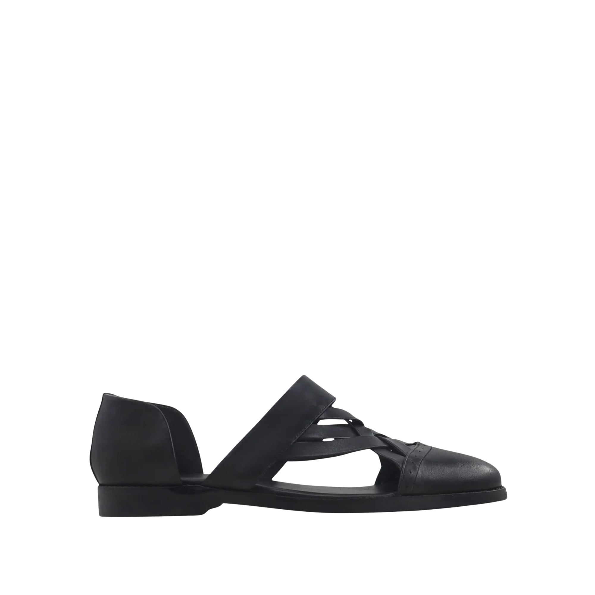 Beom - Men's Black Calf  Leather Sandal