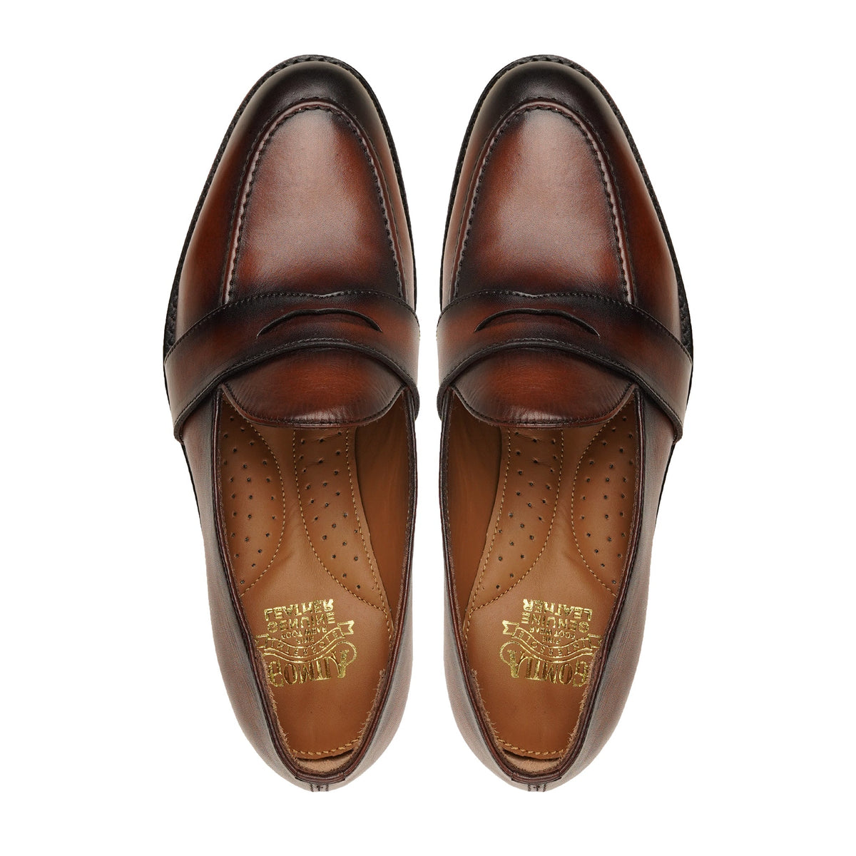 Bibai - Men's Burnished Tan Calf Leather Loafer